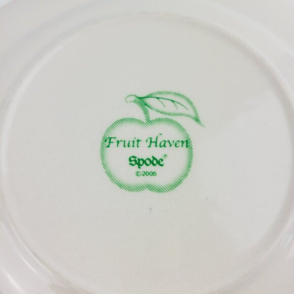 Spode Fruit Haven Rim Soup Bowl Butterfly Bee Fruit & Leaves, Fall Autumn Dishes - Picture 10 of 15